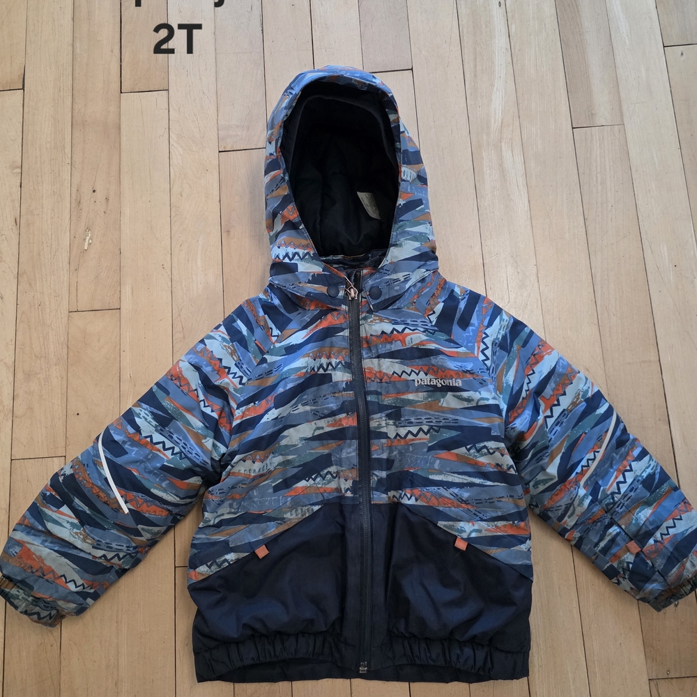 Patagonia Snow Pile Jacket - Blue & Orange, 2T